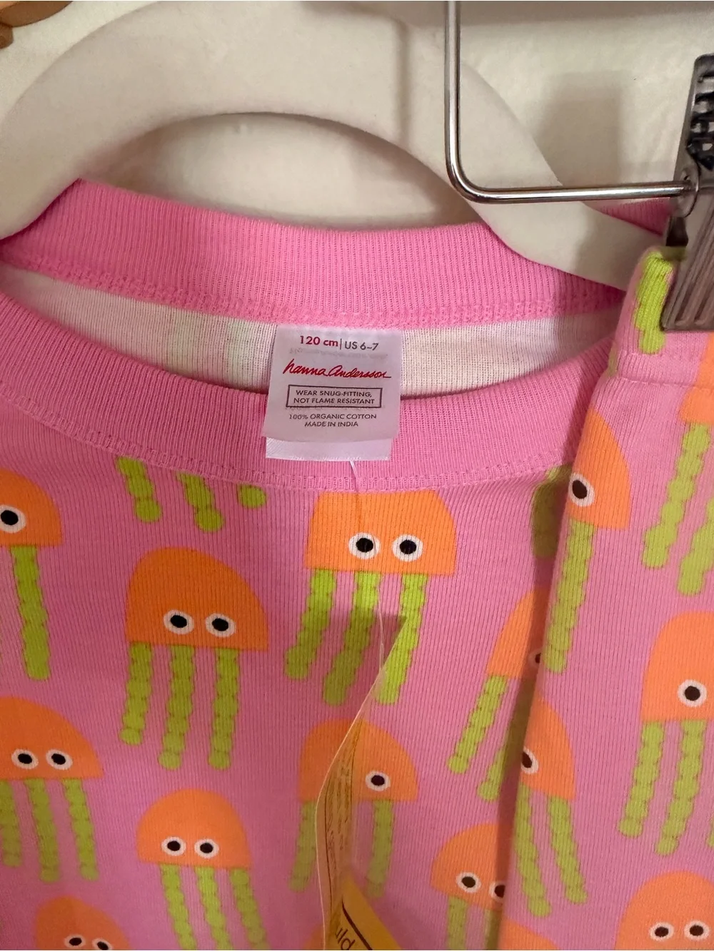 Hanna Andersson Pink Short-Sleeve Jellyfish Pajama Set